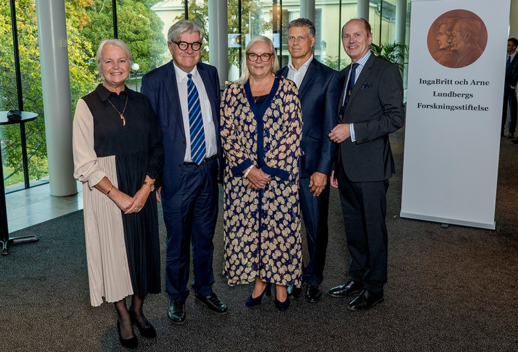 Styrelsen från vänster till höger Gunilla Westergren-Thorsson, Olle Larkö, Christina Backman (ordf.), John Vivstam & Anders Klein.